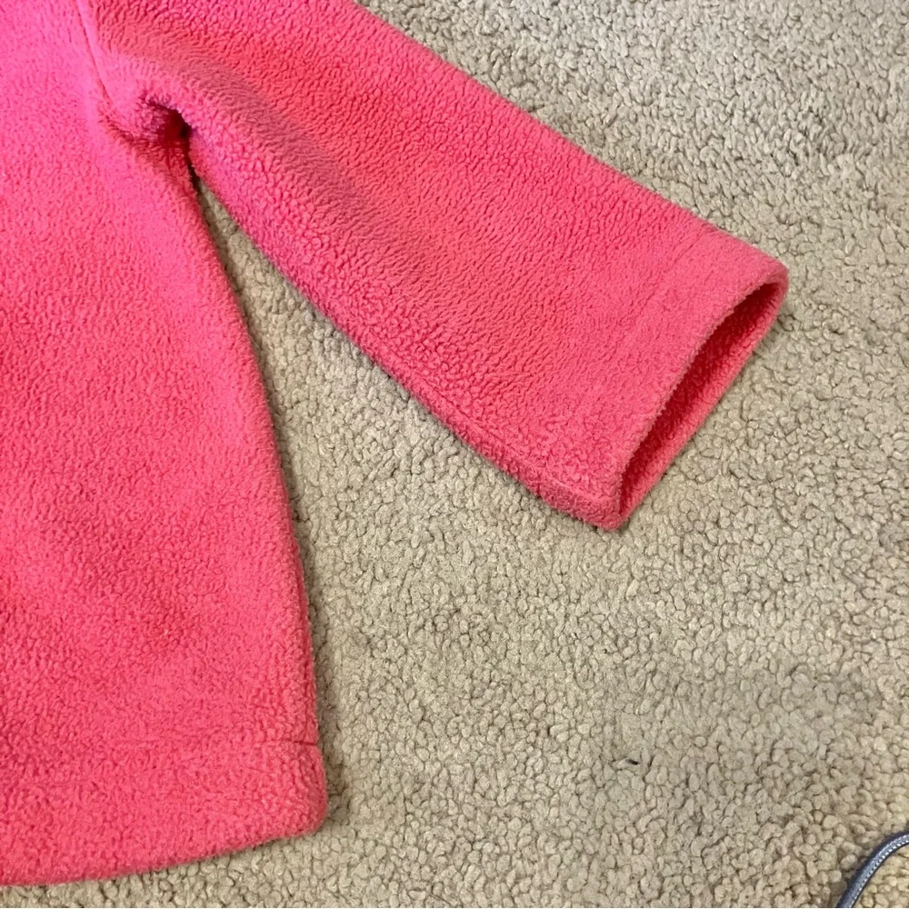 VTG Gymboree Pink Fleece Coat Micro-fleece Jacket Bow-Accented Collar Sz 12-24M‎